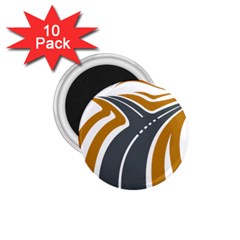 Transparent All Road Tours Bus Charter Street 1 75  Magnets (10 Pack) 