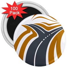 Transparent All Road Tours Bus Charter Street 3  Magnets (100 pack)