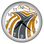 Transparent All Road Tours Bus Charter Street Wall Clocks (Silver)  Front