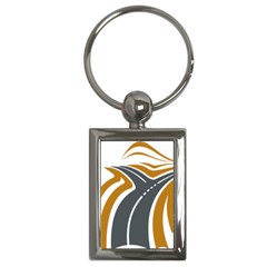 Transparent All Road Tours Bus Charter Street Key Chains (rectangle) 