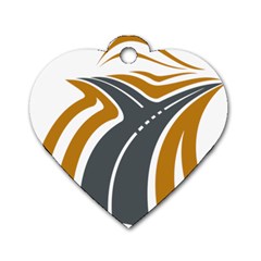 Transparent All Road Tours Bus Charter Street Dog Tag Heart (one Side) by Mariart