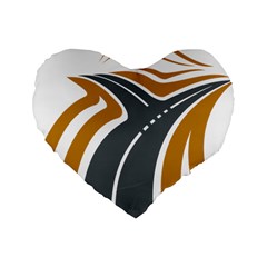 Transparent All Road Tours Bus Charter Street Standard 16  Premium Heart Shape Cushions