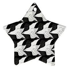 Swan Black Animals Fly Ornament (star)