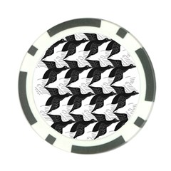 Swan Black Animals Fly Poker Chip Card Guard by Mariart