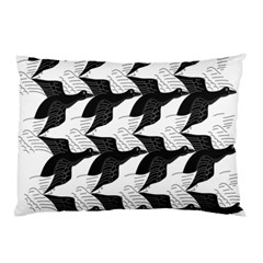 Swan Black Animals Fly Pillow Case