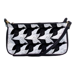 Swan Black Animals Fly Shoulder Clutch Bags by Mariart
