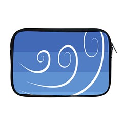 Ventigender Flags Wave Waves Chevron Leaf Blue White Apple Macbook Pro 17  Zipper Case by Mariart