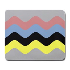 Wave Waves Chevron Sea Beach Rainbow Large Mousepads by Mariart