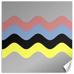Wave Waves Chevron Sea Beach Rainbow Canvas 16  X 16   by Mariart