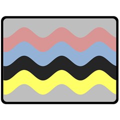 Wave Waves Chevron Sea Beach Rainbow Fleece Blanket (large) 