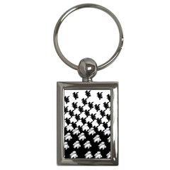 Transforming Escher Tessellations Full Page Dragon Black Animals Key Chains (rectangle) 