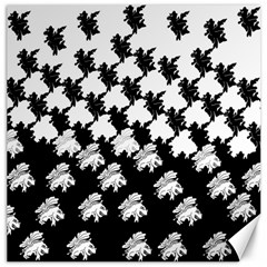 Transforming Escher Tessellations Full Page Dragon Black Animals Canvas 12  X 12  
