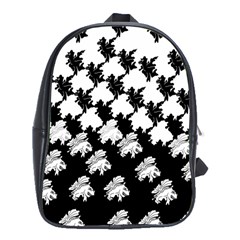 Transforming Escher Tessellations Full Page Dragon Black Animals School Bags (xl)  by Mariart