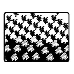 Transforming Escher Tessellations Full Page Dragon Black Animals Double Sided Fleece Blanket (small) 