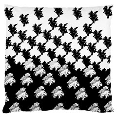 Transforming Escher Tessellations Full Page Dragon Black Animals Large Flano Cushion Case (two Sides) by Mariart