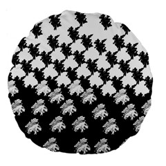 Transforming Escher Tessellations Full Page Dragon Black Animals Large 18  Premium Flano Round Cushions