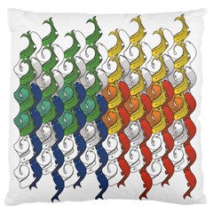 Rainbow Fish Standard Flano Cushion Case (two Sides) by Mariart