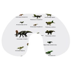 Dinosaurs Names Travel Neck Pillows by Valentinaart