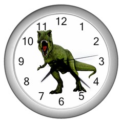 Dinosaurs T-rex Wall Clocks (silver) 