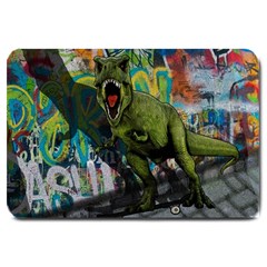 Urban T-rex Large Doormat  by Valentinaart