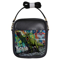 Urban T-rex Girls Sling Bags by Valentinaart