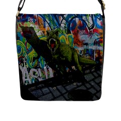 Urban T-rex Flap Messenger Bag (l)  by Valentinaart