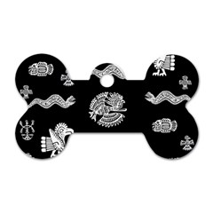 Aztecs Pattern Dog Tag Bone (two Sides)