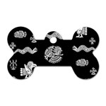 Aztecs pattern Dog Tag Bone (Two Sides) Back