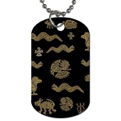 Aztecs Pattern Dog Tag (one Side) by Valentinaart