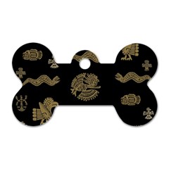 Aztecs Pattern Dog Tag Bone (two Sides)