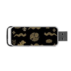 Aztecs Pattern Portable Usb Flash (two Sides) by Valentinaart