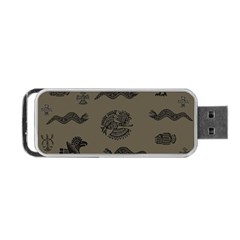 Aztecs Pattern Portable Usb Flash (two Sides) by Valentinaart