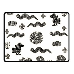 Aztecs Pattern Double Sided Fleece Blanket (small)  by Valentinaart