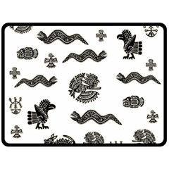 Aztecs Pattern Double Sided Fleece Blanket (large) 