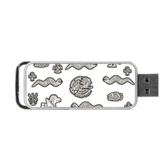Aztecs Pattern Portable Usb Flash (two Sides) by Valentinaart