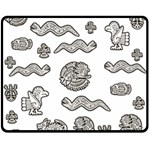 Aztecs pattern Double Sided Fleece Blanket (Medium)  58.8 x47.4  Blanket Front