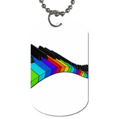 Rainbow Piano  Dog Tag (two Sides) by Valentinaart