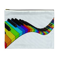 Rainbow Piano  Cosmetic Bag (xl) by Valentinaart