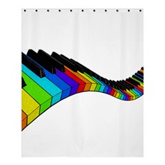 Rainbow Piano  Shower Curtain 60  X 72  (medium)  by Valentinaart