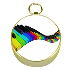 Rainbow Piano  Gold Compasses by Valentinaart