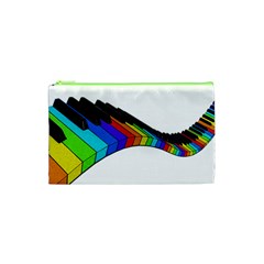 Rainbow Piano  Cosmetic Bag (xs) by Valentinaart