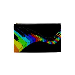 Rainbow Piano  Cosmetic Bag (small)  by Valentinaart