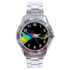 Rainbow Piano  Stainless Steel Analogue Watch by Valentinaart