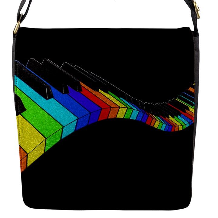 Rainbow piano  Flap Messenger Bag (S)