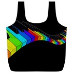 Rainbow piano  Full Print Recycle Bags (L)  Back