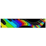 Rainbow piano  Flano Scarf (Small) Back