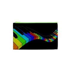 Rainbow Piano  Cosmetic Bag (xs) by Valentinaart