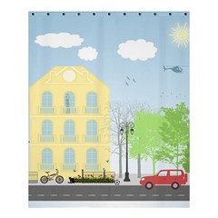 Urban Scene Shower Curtain 60  X 72  (medium)  by linceazul