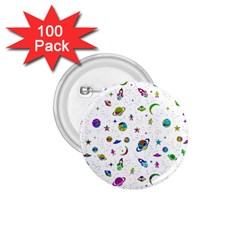Space pattern 1.75  Buttons (100 pack) 