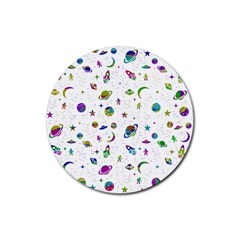 Space pattern Rubber Coaster (Round) 